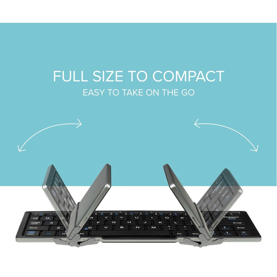 Plugable Foldable Bluetooth Keyboard Compatible with iPad, iPhones, Android, and Windows BT-KEY3
