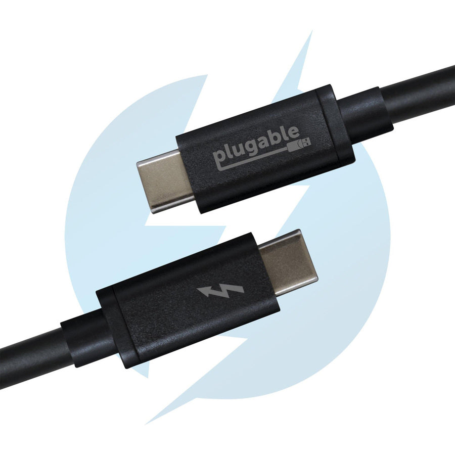 Plugable Thunderbolt 3 Cable 20Gbps Supports 100W (20V, 5A) Charging TBT3-20G2M