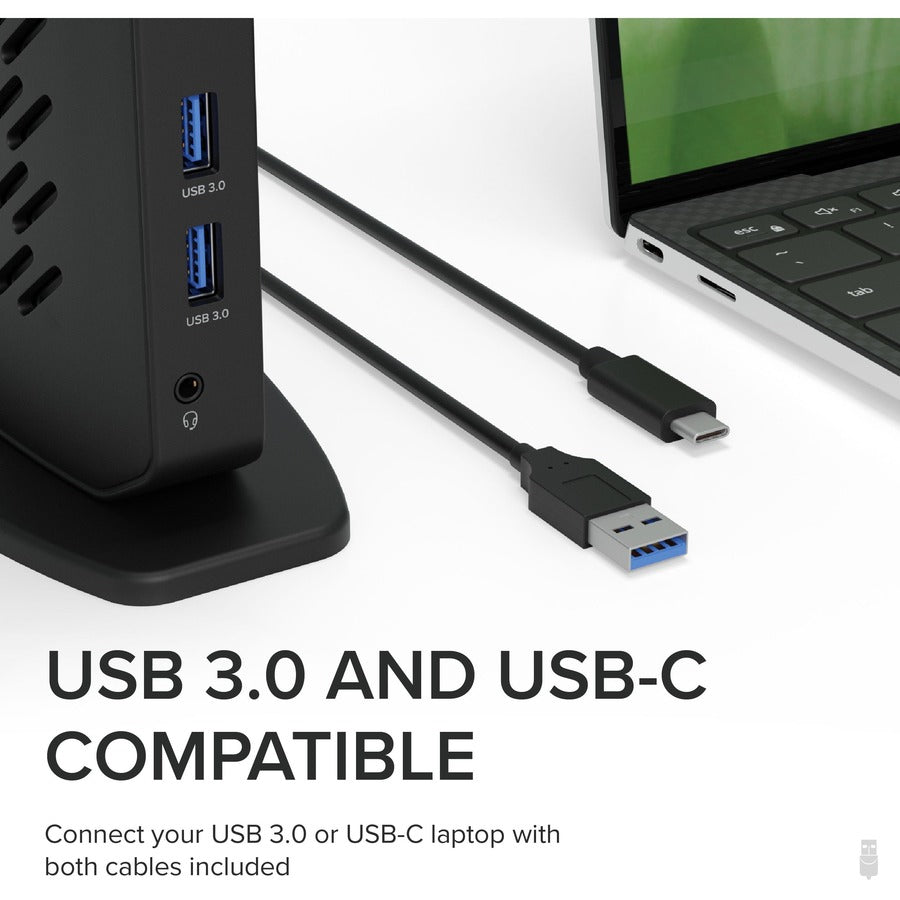 Plugable USB 3.0 and USB-C Dual 4K Display Docking Station with DisplayPort and HDMI for Windows and Mac UD-6950Z
