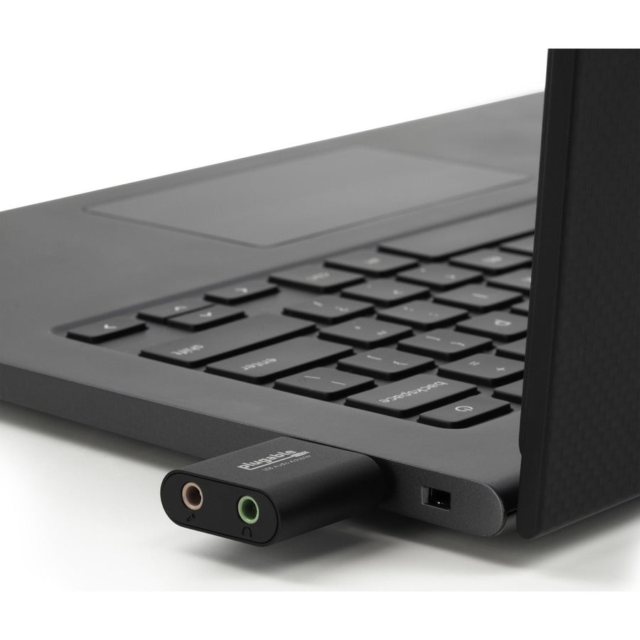 Plugable USB Audio Adapter with 3.5mm Speaker-Headphone and Microphone Jack, Add an External Stereo Sound Card to Any PC USB-AUDIO