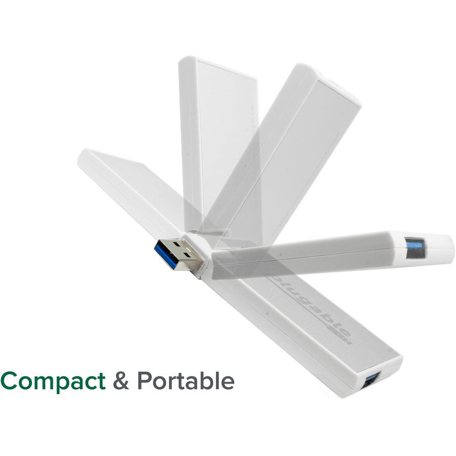 Plugable USB Hub, Rotating 4 Port USB 3.0 Hub, Powered USB Hub USB3-HUB4R