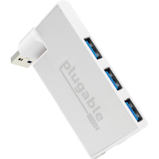 Plugable USB Hub, Rotating 4 Port USB 3.0 Hub, Powered USB Hub USB3-HUB4R