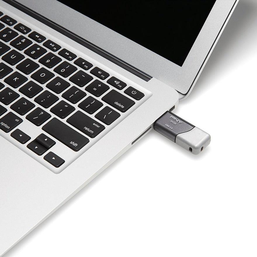Pny 64Gb Usb 3.0 Usb Flash Drive Usb Type-A 3.2 Gen 1 (3.1 Gen 1) Silver