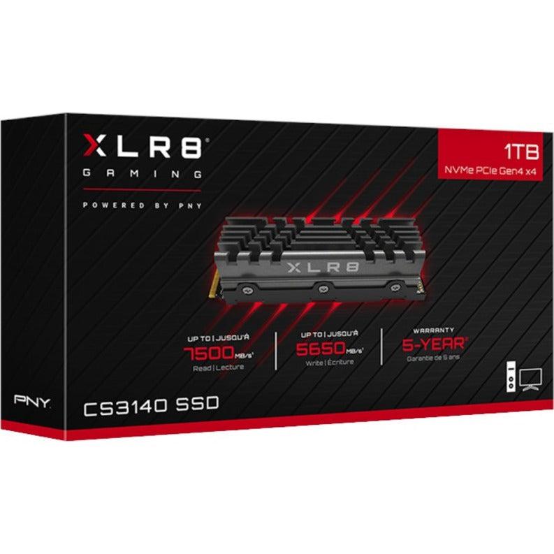 Pny Xlr8 Cs3140 M.2 2280 1Tb Pci-Express 4.0 X4, Nvme 1.4 3D Nand Internal Solid State Drive (Ssd) M280Cs3140Hs-1Tb-Rb