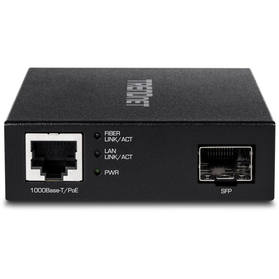 PoE Fiber Media Converter - Gigabit SFP Ethernet Extension | TrendNet TFC-PGSFP