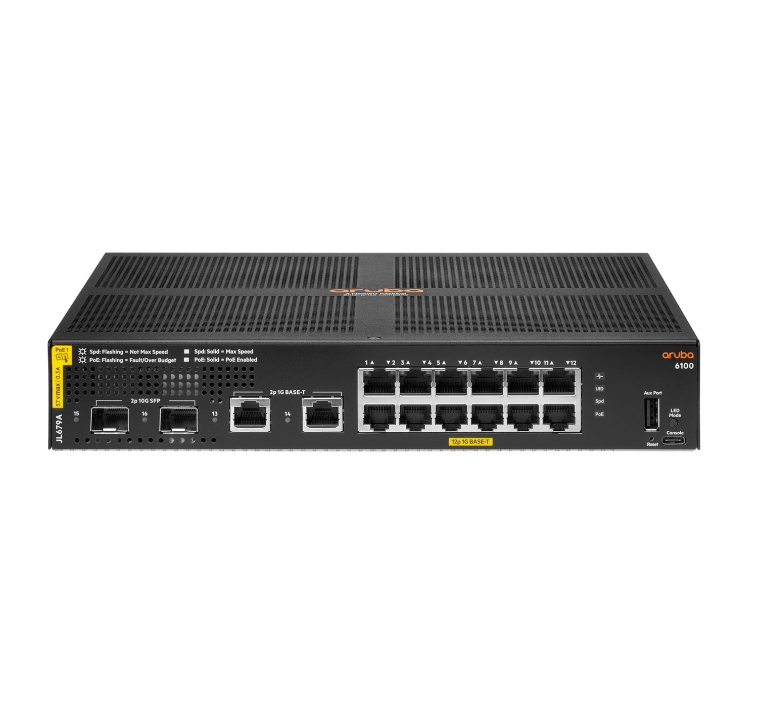 PoE Switch 48 Port - HPE Aruba Networking CX 6100 12G Class4 PoE Switch | HPE JL679A#ABA