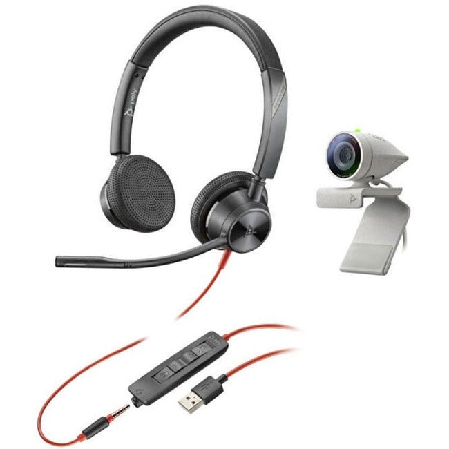 Poly Studio P5 With Blackwire 3325 Professional Webcam And Stereo Headset Kit