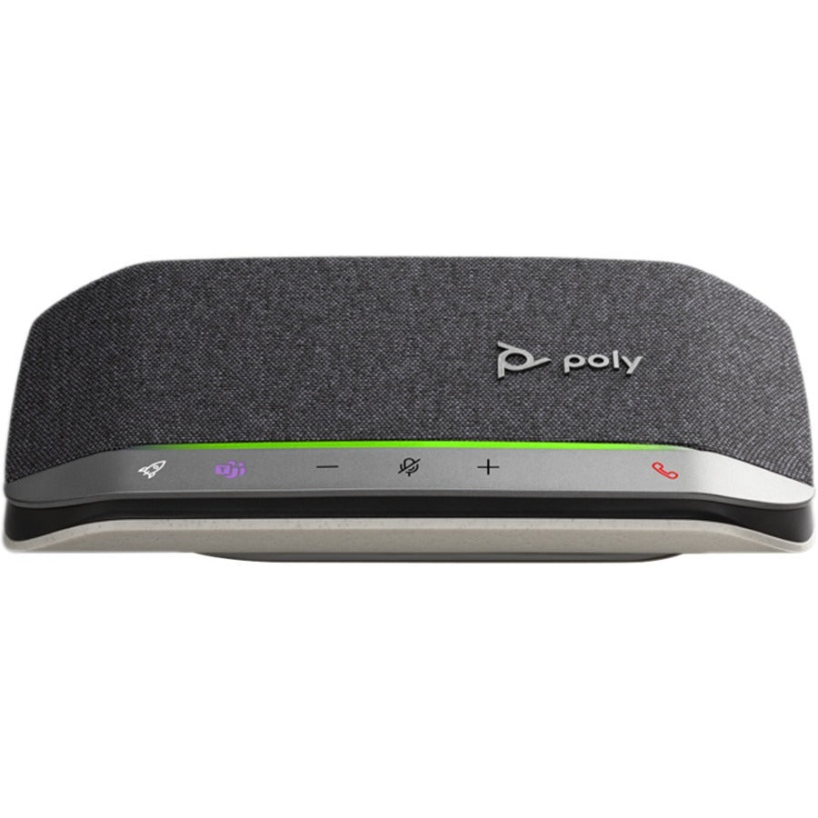 Poly Sync 20-M Wired/Wireless Bluetooth Speakerphone - Microsoft Teams, Zoom - Silver - Desktop 216866-01