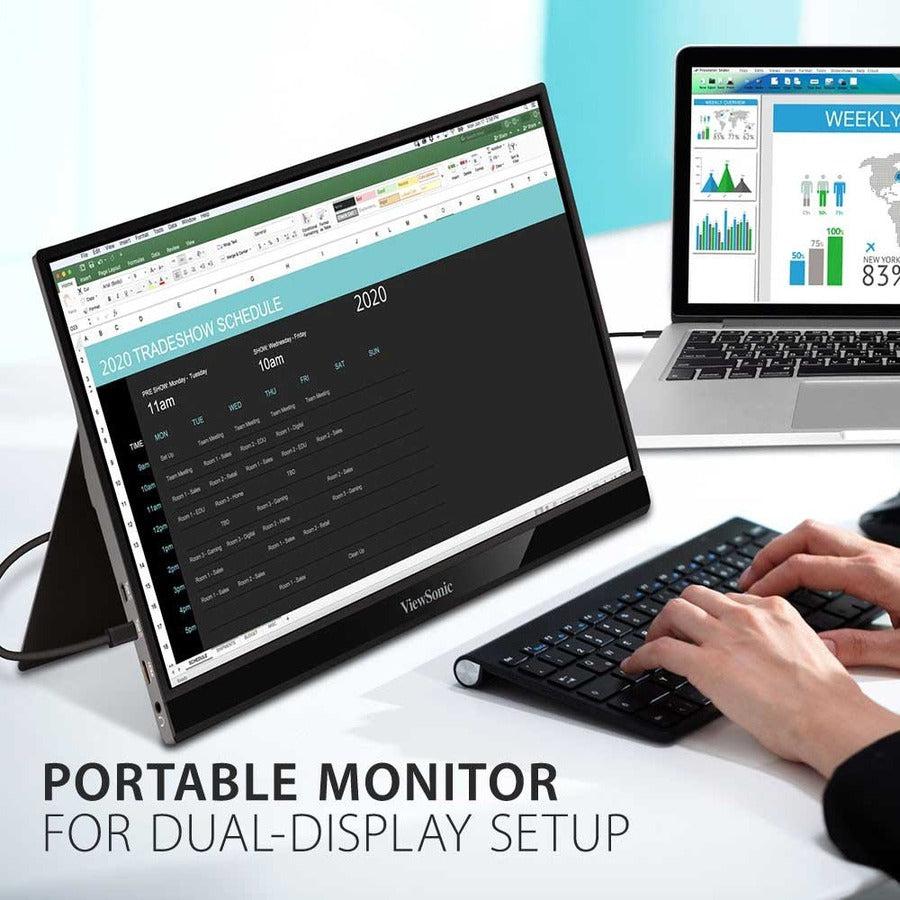 Portable Monitor 15.6 Inch - ViewSonic VG1655 FHD USB-C Display | TecISoft