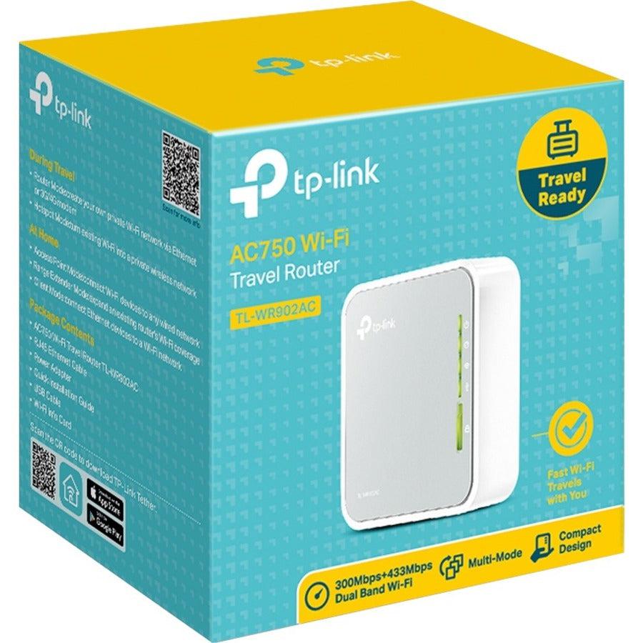 Portable Wireless Router - TP-LINK TL-WR902AC AC750 Travel Router | TecISoft