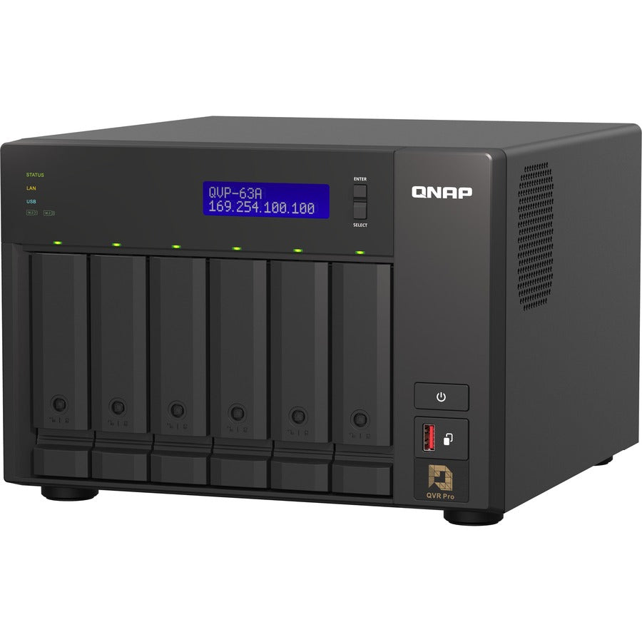 QNAP 6-Bay High-Performance NVR for SMBs, SOHO, and Home QVP-63A-US
