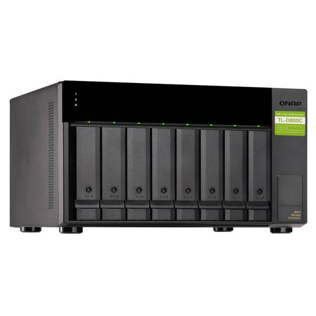 Qnap Tl-D800C-Us Usb 3.2 Gen2 Type-C High-Capacity Jbod Storage Enclosure