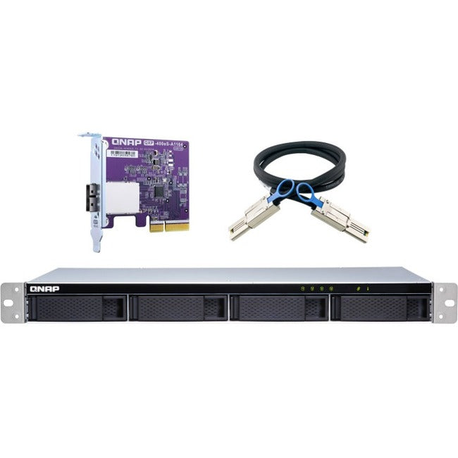 QNAP TL-R400S Drive Enclosure SATA/600 - Mini-SAS Host Interface - 1U Rack-mountable TL-R400S-US