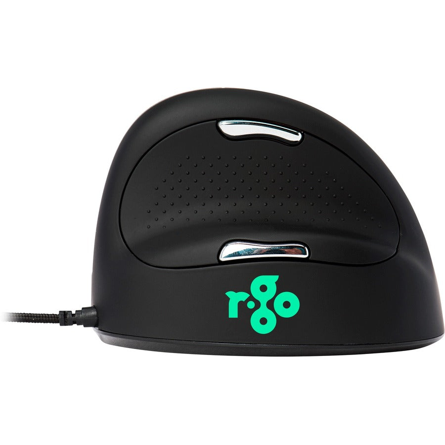R-Go HE Break ergonomic mouse, vertical mouse with break software, prevents RSI, large (hand length &ge; 185mm), left handed, wired, black RGOBRHEMLL