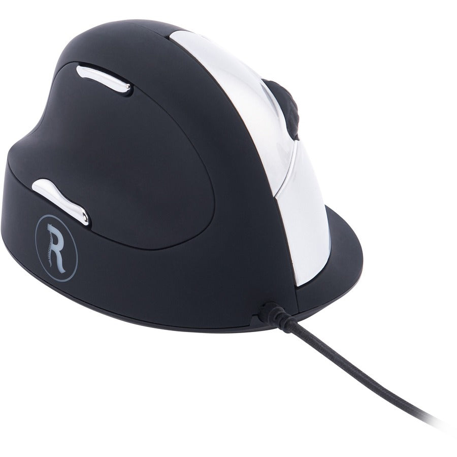 R-Go HE Break ergonomic mouse, vertical mouse with break software, prevents RSI, large (hand length &ge; 185mm), left handed, wired, black RGOBRHEMLL