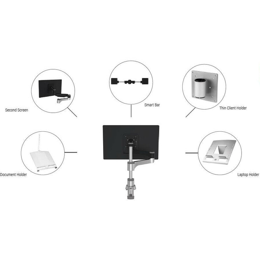 R-Go double monitor arm, Caparo 4 RGOVLCA4TWSI
