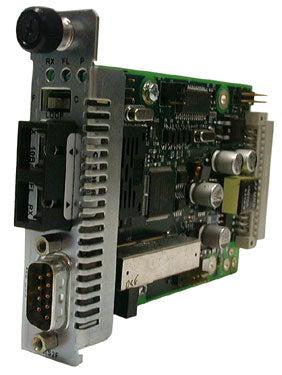 RS232 Fiber Media Converter - DB-9 to SC Multimode 1300nm 2km | Transition Networks CRS2F3113-100