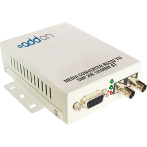 RS232 to Fiber Media Converter - ST Connector 1310nm Multi-Mode | ADDON ADD-RS232-ST