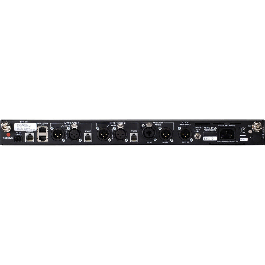 RTS Narrow Band UHF Two-Channel Wireless Synthesized Base Station BTR-80N-E5R5