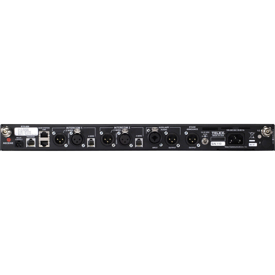 RTS Narrow Band UHF Two-Channel Wireless Synthesized Base Station BTR-80N-F1R