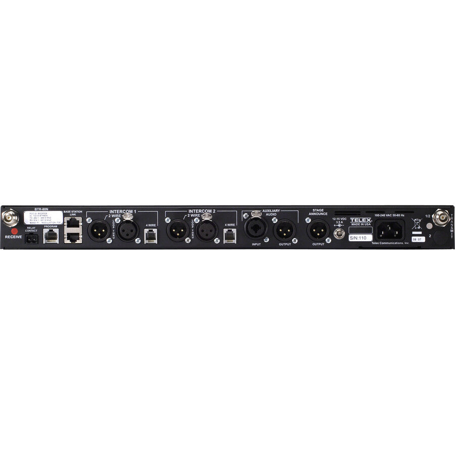 RTS Narrow Band UHF Two-Channel Wireless Synthesized Base Station BTR-80N-F1R5