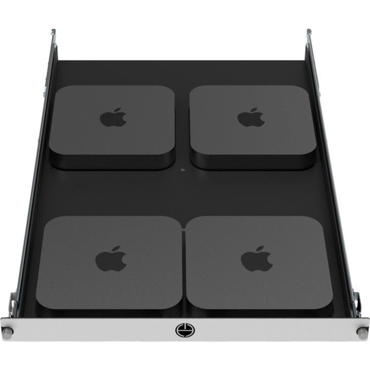 Rack Solutions 1U Mini Rack Tool-less Dry Sliding Shelf for Four Apple Mac Mini 112-4901