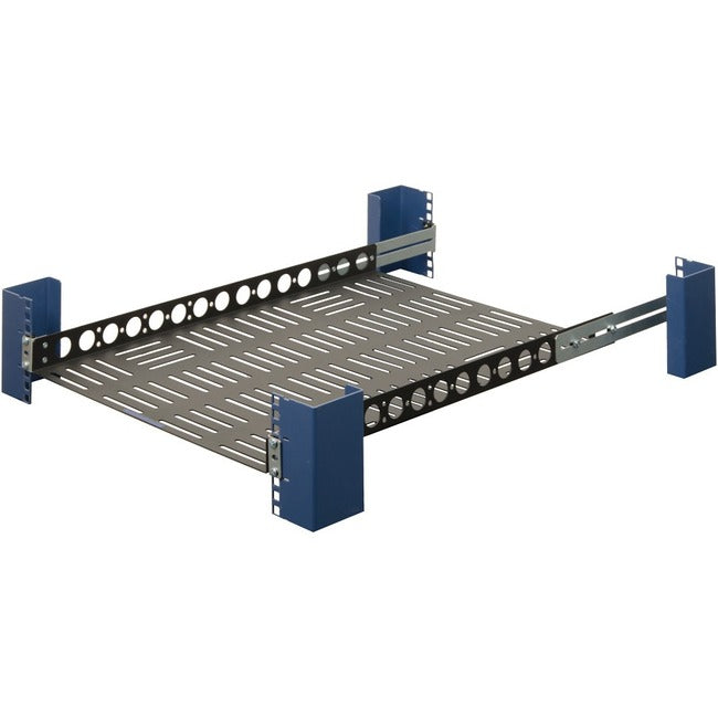 Rack Solutions Mounting Shelf For Printer, Desktop Computer - Black Powder Coat - Taa Compliant