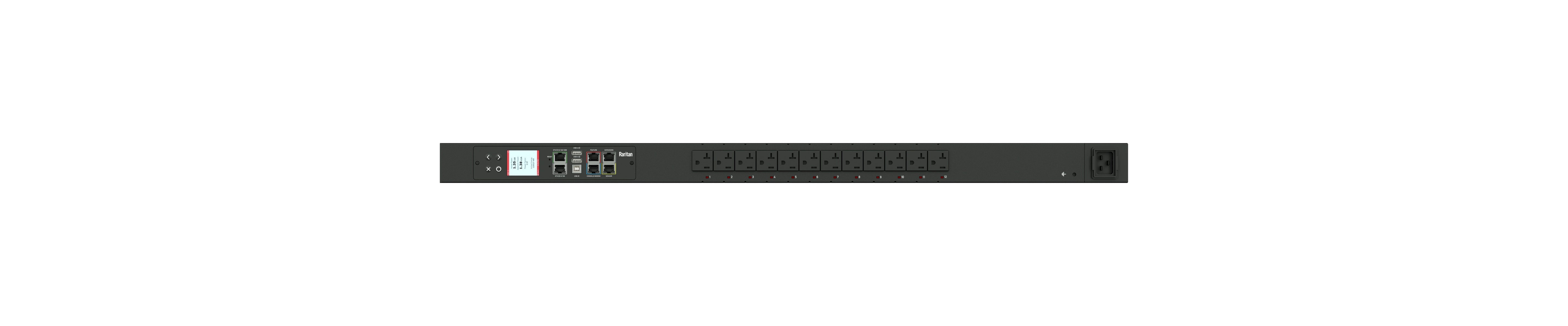 Raritan PX3-5219-N1 Monitored Switched Rack PDU - 0U Vertical 1.9kVA 12 Outlets