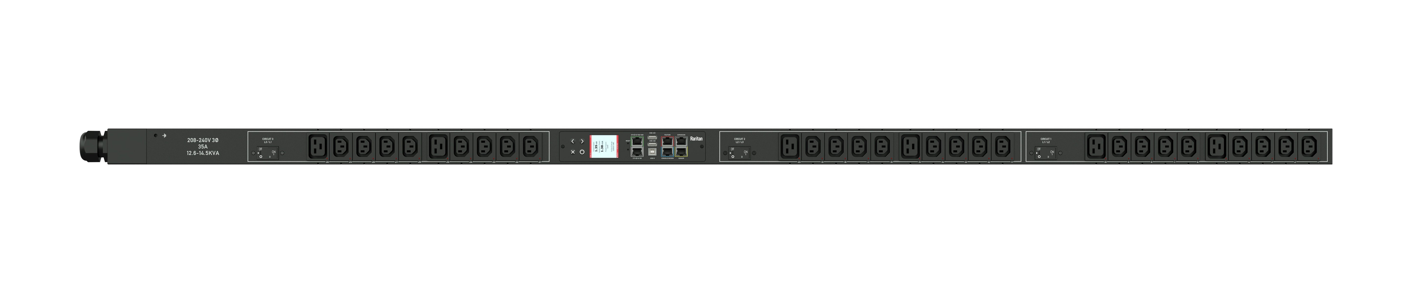 Raritan PX3-5665U-C5 Monitored Switched 0U Vertical Rack PDU 8.6kVA 30 Outlets