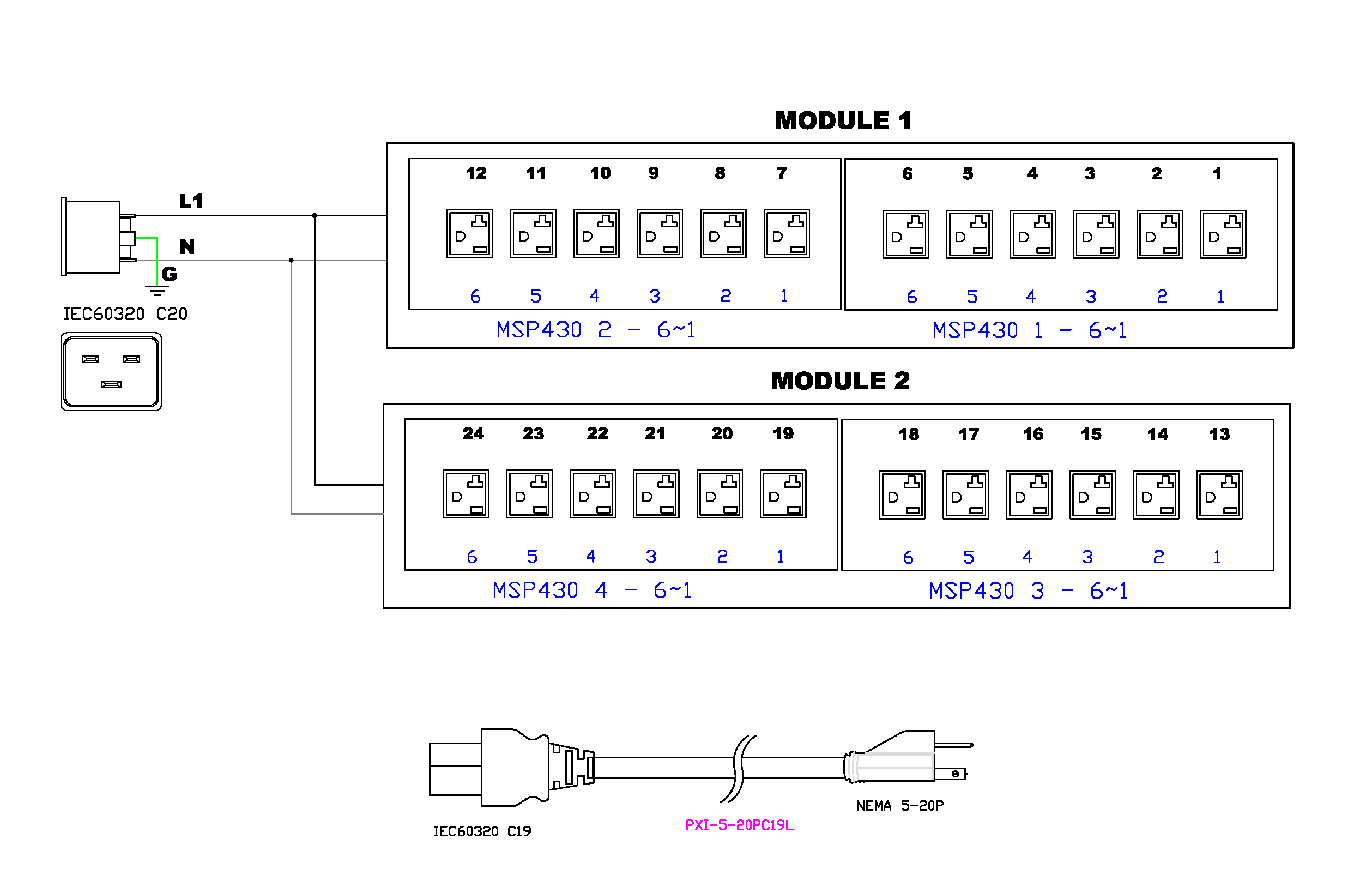 Raritan Px3-5802V Power Distribution Unit (Pdu) 24 Ac Outlet(S) 0U Black