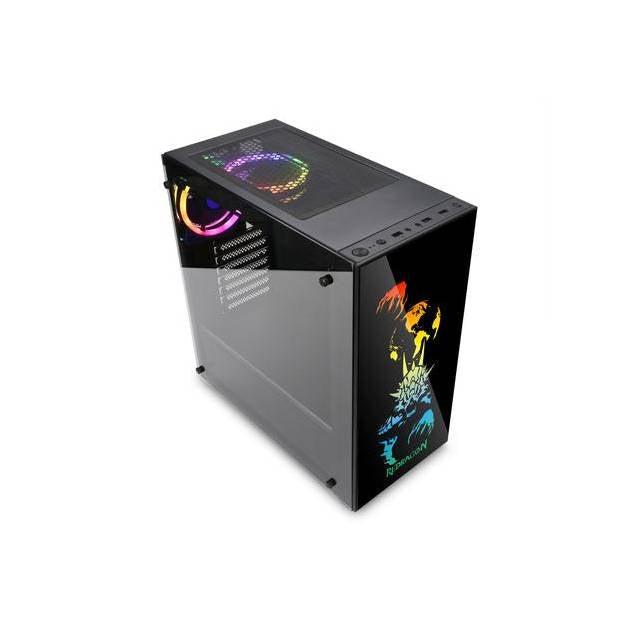 Redragon Steeljaw Gc608 No Power Supply Atx Mid Tower Pc Gaming Case W/ Windows