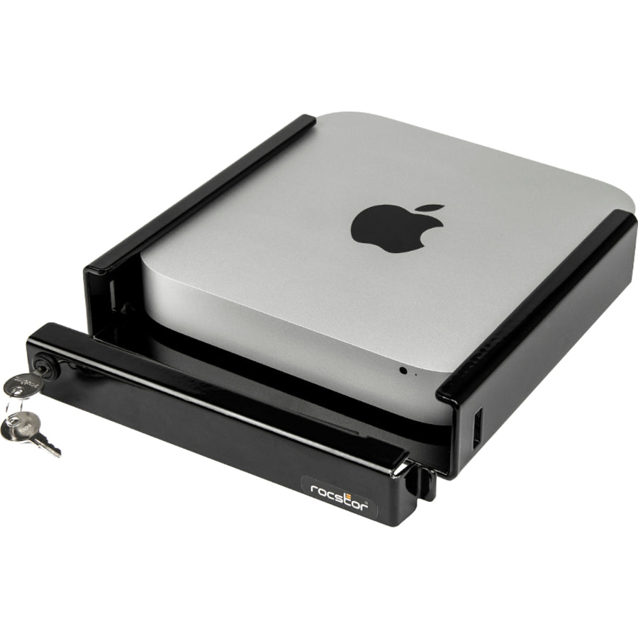 Rocstor Desktop/Wall Mount for Mac mini - Black - TAA Compliant Y10RMM1-01
