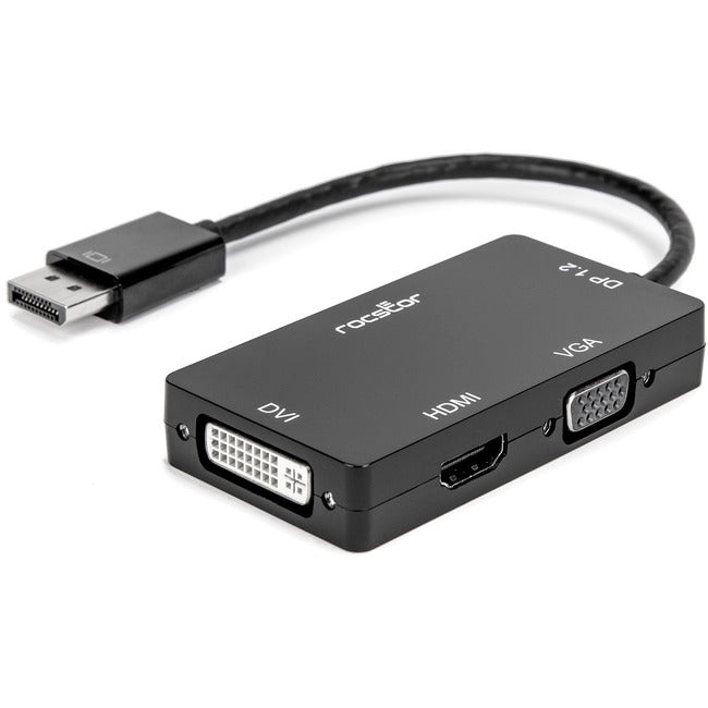 Rocstor Premium 3-In-1 Displayport To Hdmi (4K), Vga, Or Dvi Converter Adapter