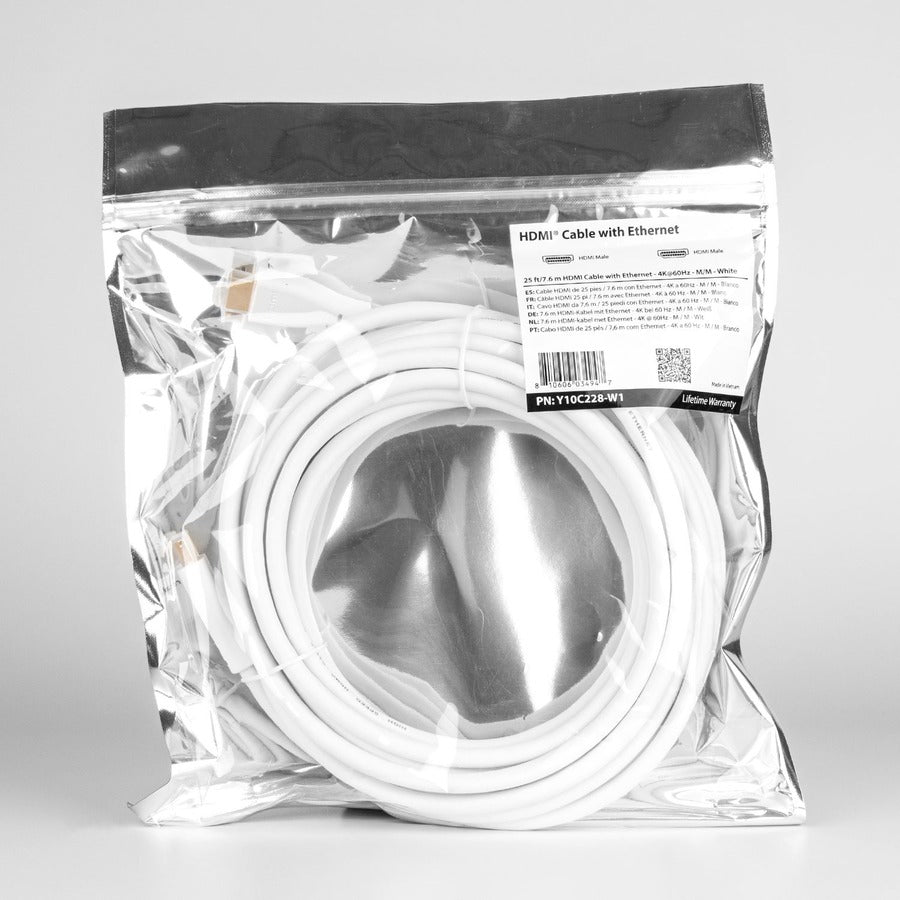 Rocstor Premium HDMI Cable with Ethernet - 4K/60Hz Y10C228-W1