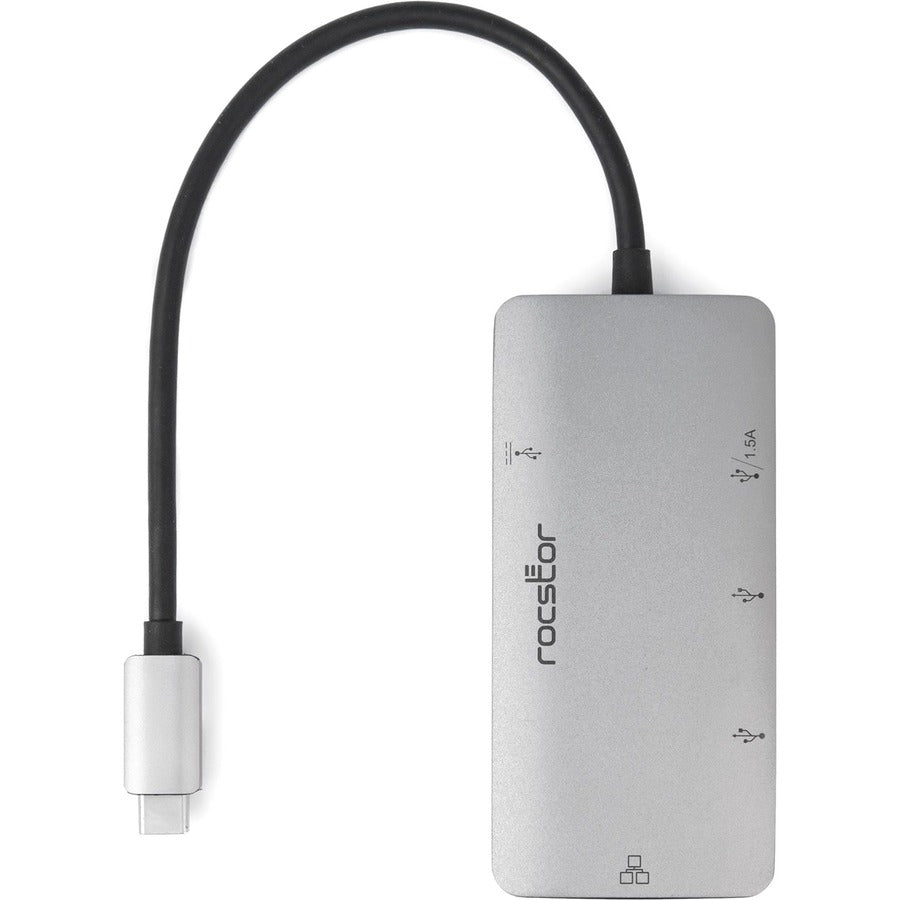 Rocstor Premium USB-C Hub with USB-A, Gigabit Ethernet & USB-C 100W PD Y10A255-A1