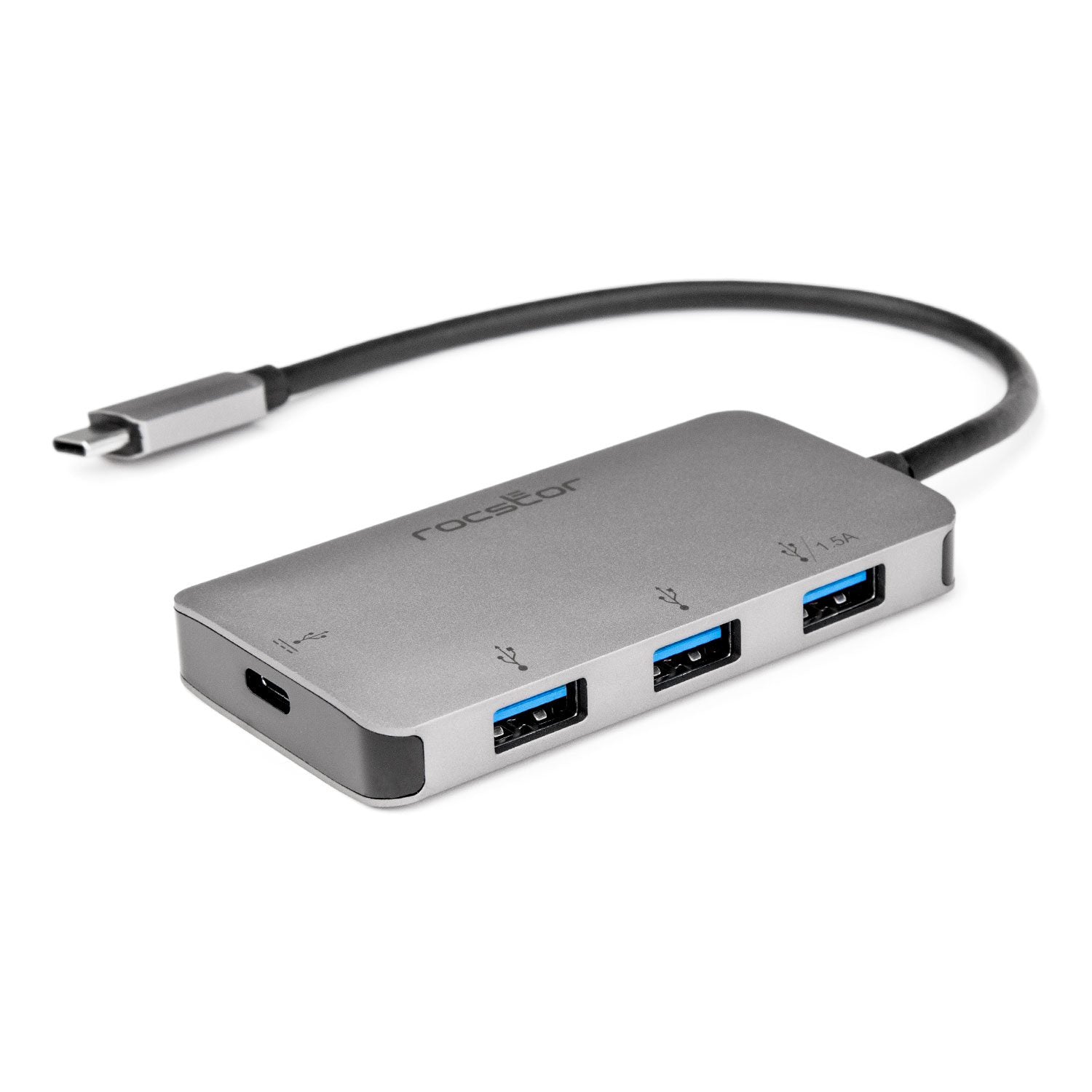 Rocstor Premium USB-C to USB-A Hub with 100W Power Delivery Y10A254-A1