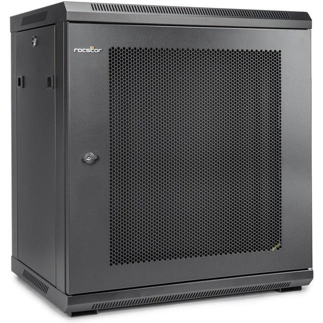 Rocstor SolidRack 9U Wall Mount Rack Cabinet Vented Enclosure Y10E005-B1