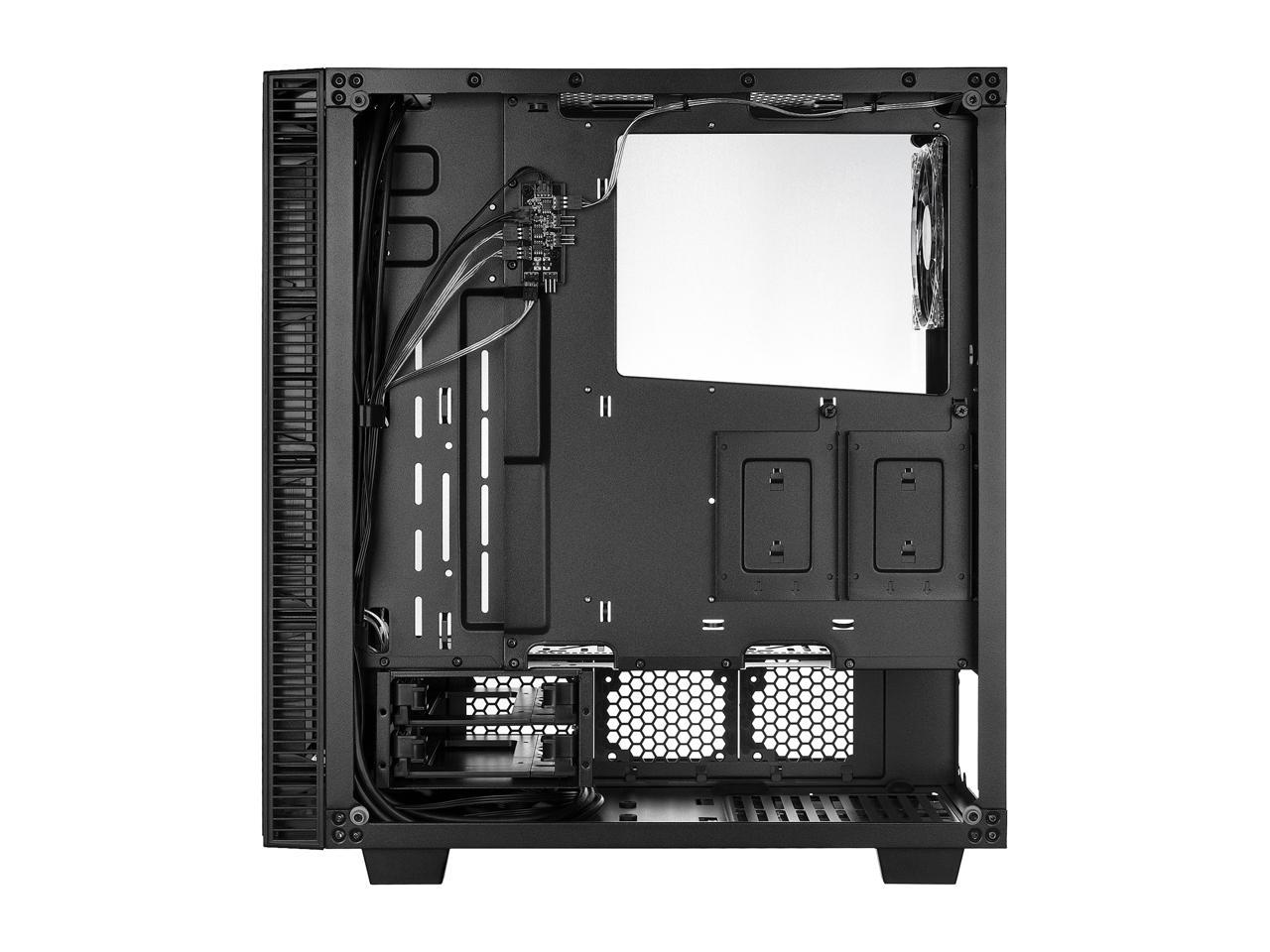Rosewill Atx Mid Tower Gaming Pc Computer Case With Blue Led Fans - Cullinan Mx-Blue