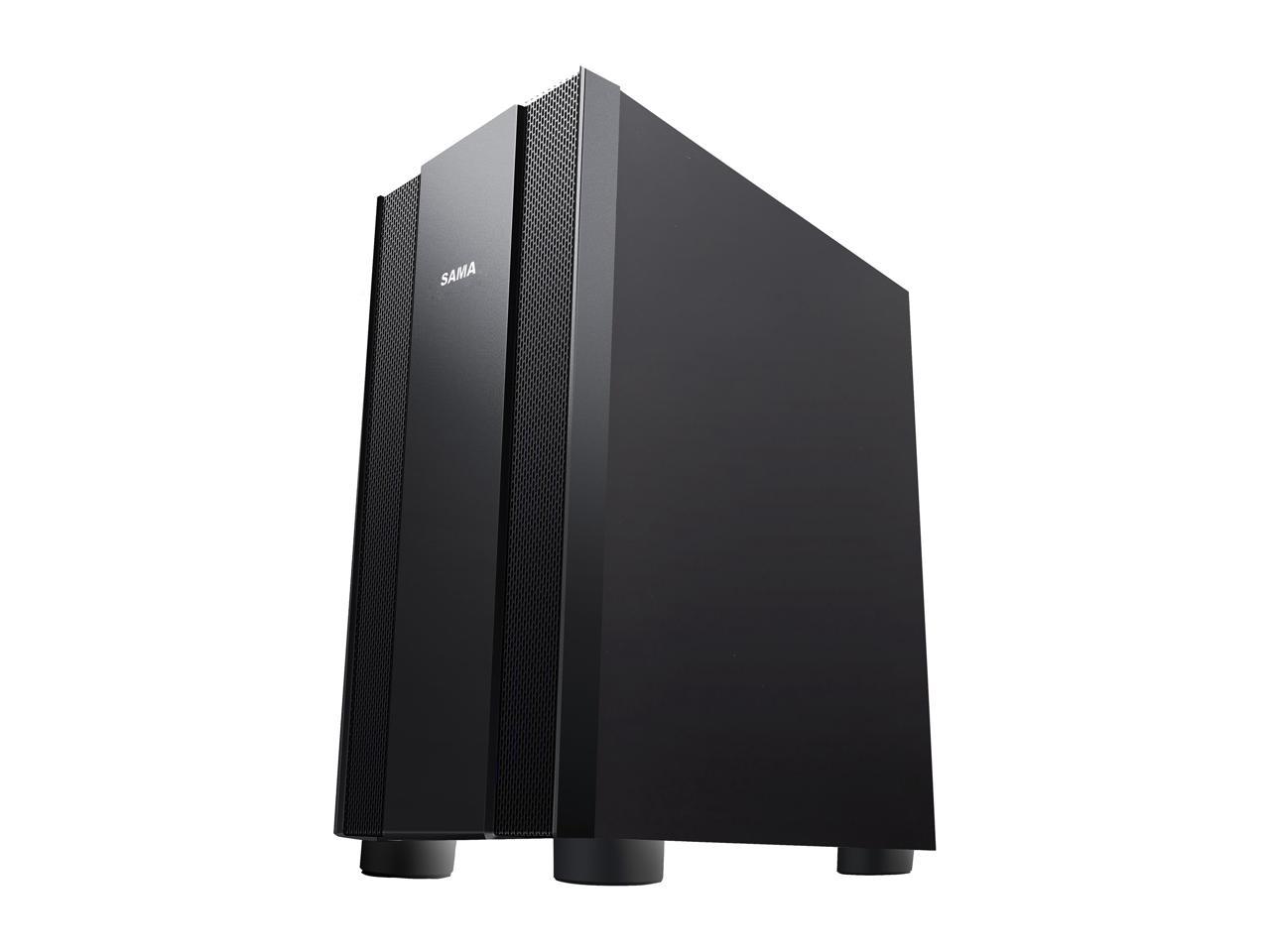 Sama Sama-Z3 Black Steel / Tempered Glass Atx Mid Tower Computer Case