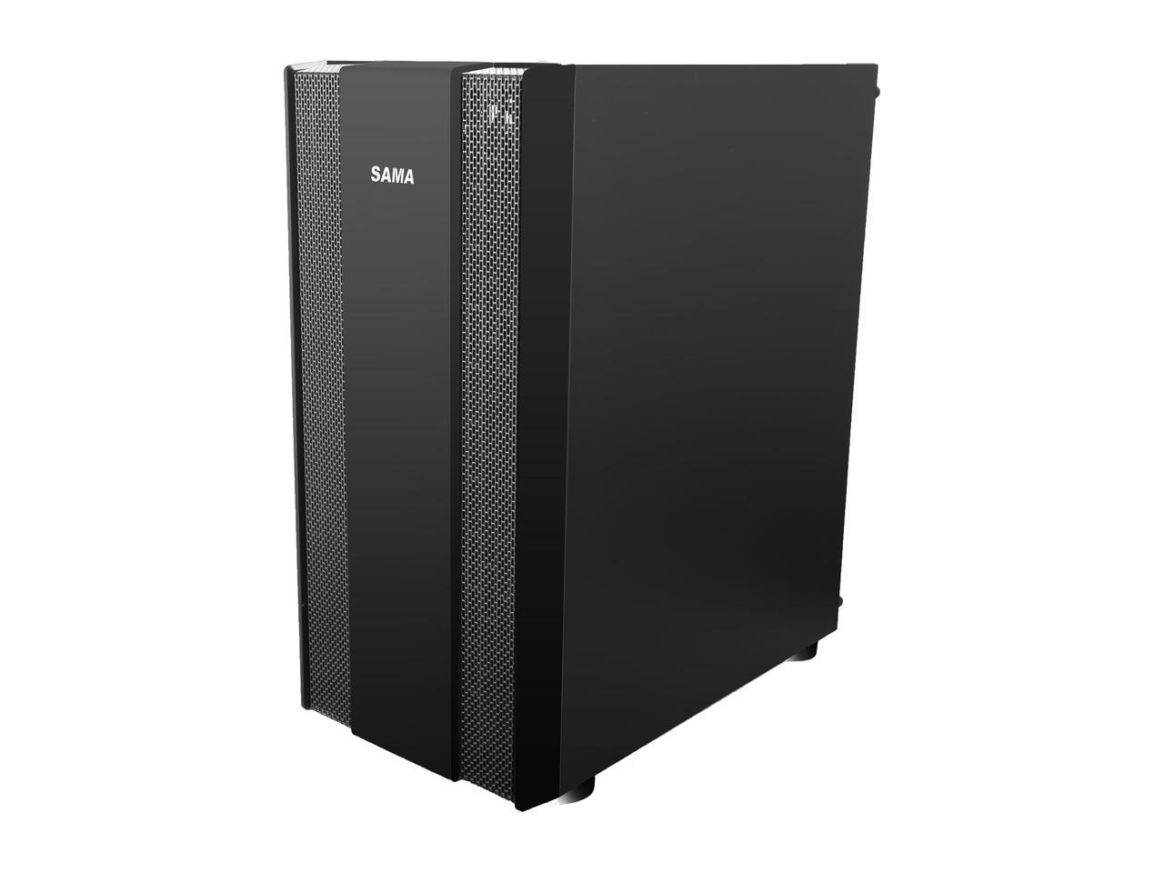 Sama Sama-Z3 Black Steel / Tempered Glass Atx Mid Tower Computer Case