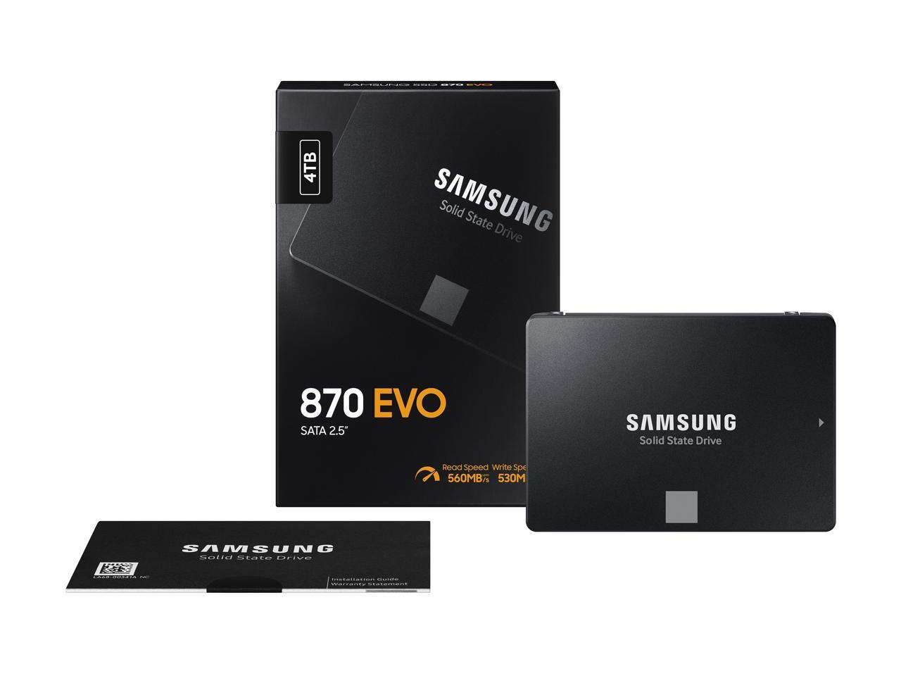 Samsung 870 Evo Series 2.5" 4Tb Sata Iii V-Nand Internal Solid State Drive (Ssd) Mz-77E4T0B/Am