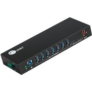 SIIG 10 Port Industrial USB 3.1 Gen 1 Hub with Dual USB-C & 65W Charging ID-US0811-S1
