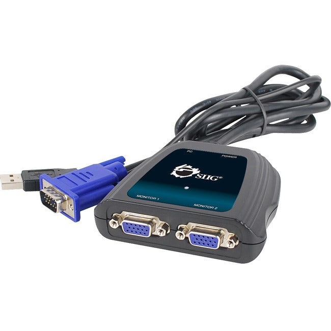 SIIG 1x2 Compact VGA Splitter CE-VG0A11-S1
