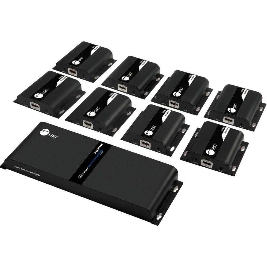 SIIG 1x8 1080p HDMI Splitter HDbitT over IP Extender Kit - 120m CE-H26W11-S1