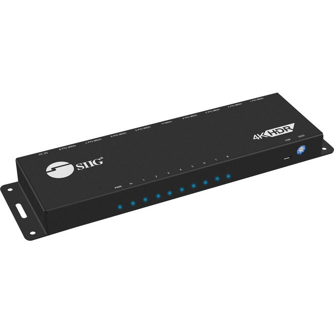 SIIG 1x8 HDMI 2.0 HDR Splitter Distribution Amplifier with EDID Management - 4Kx2K 60Hz CE-H23D11-S1