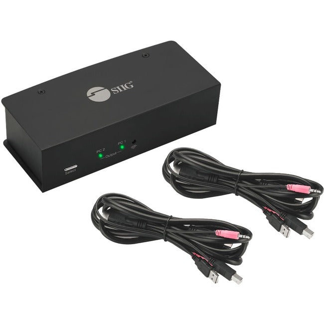 SIIG 2x1 Dual View USB HDMI KVM Switch - 4K 30Hz CE-KV0711-S1