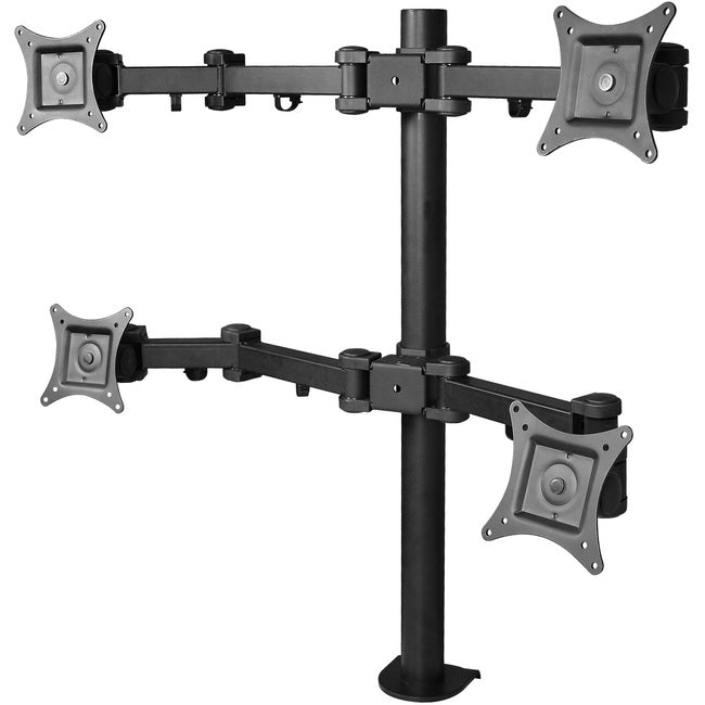 SIIG Articulating Quad Monitor Desk Mount - 13 to 27"" CE-MT0S12-S1