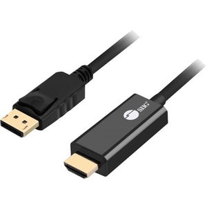 SIIG DisplayPort 1.2 To HDMI 6ft Cable 4K/30Hz CB-DP1Q12-S1