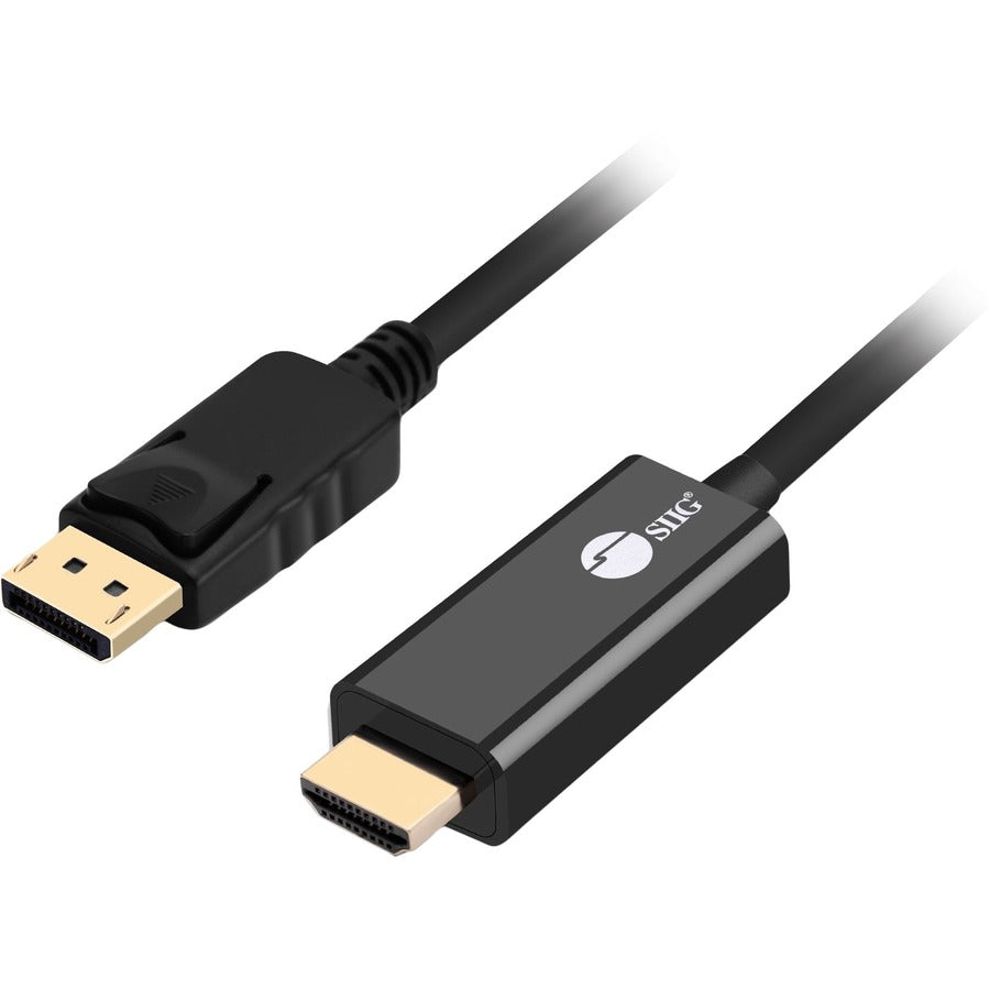 SIIG DisplayPort 1.2 to HDMI 10ft Cable 4K/30Hz CB-DP1R12-S1