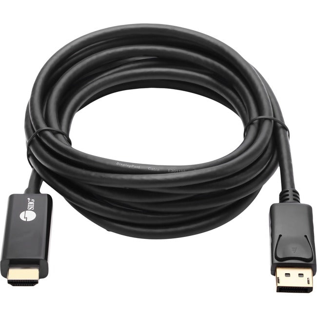 SIIG DisplayPort 1.2 to HDMI 10ft Cable 4K/30Hz CB-DP1R12-S1